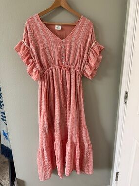 Coral Pink Maxi Dress
